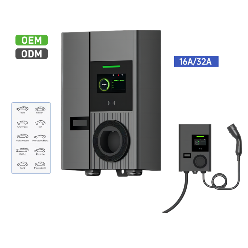 Smart EV Charger with App Control Mobile App Monitoring Load Balancing RFID QR Code Payment OCPP 2.0 22kW Charger for Tesla EVSE