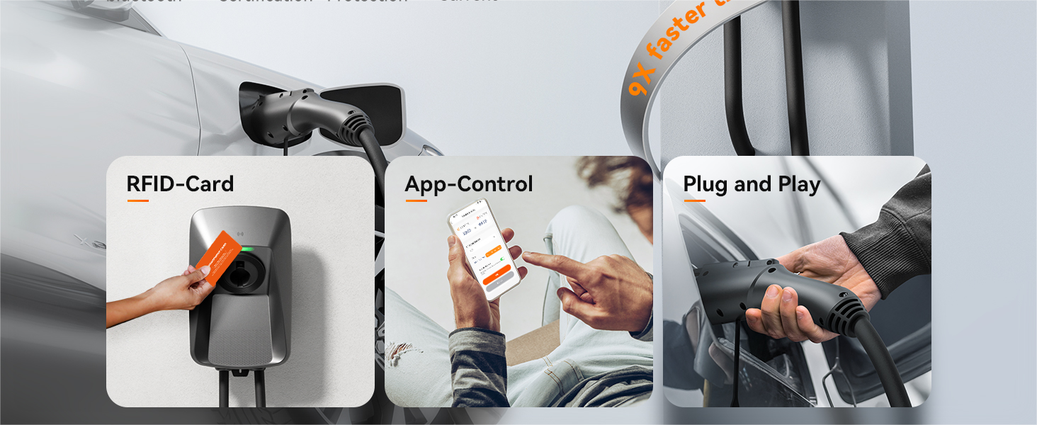 LED Status AC One Phase EV Charger CE TUV Approval 22 kW Portable 7.4kW EV Charging Station with Dynamic