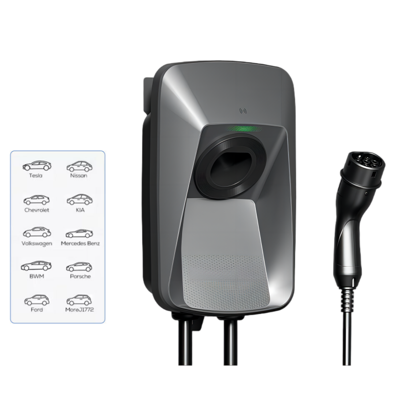 LED Status AC One Phase EV Charger CE TUV Approval 22 kW Portable 7.4kW EV Charging Station with Dynamic