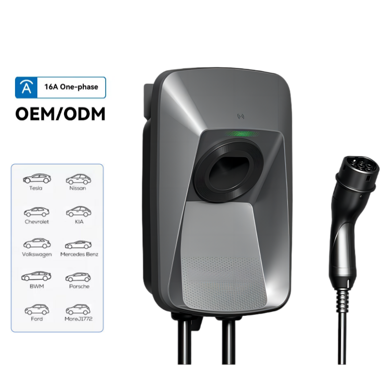 LED Status AC One Phase EV Charger CE TUV Approval 22 kW Portable 7.4kW EV Charging Station with Dynamic