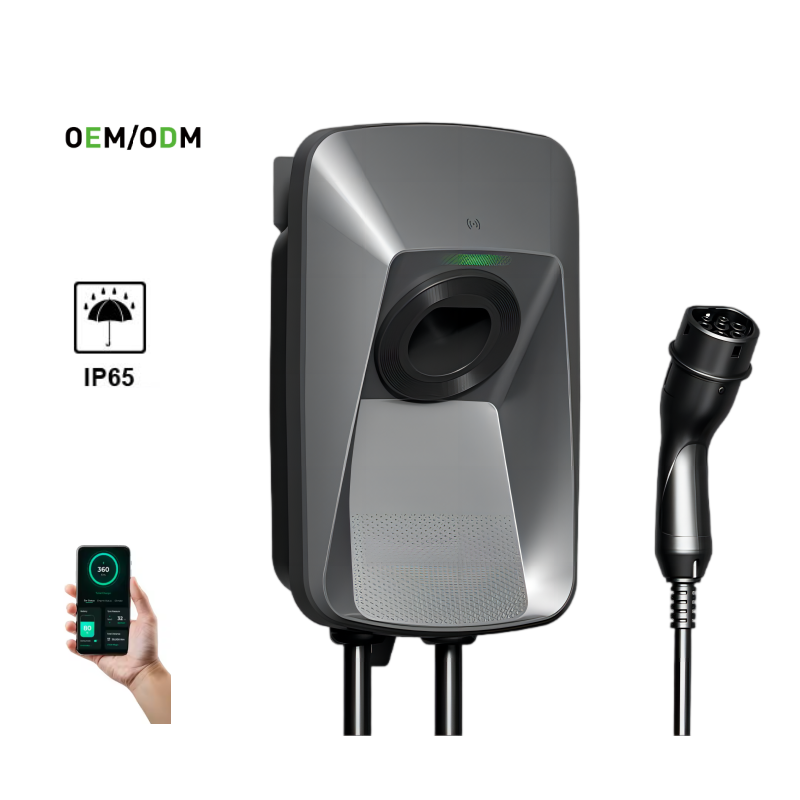 LED Status AC One Phase EV Charger CE TUV Approval 22 kW Portable 7.4kW EV Charging Station with Dynamic