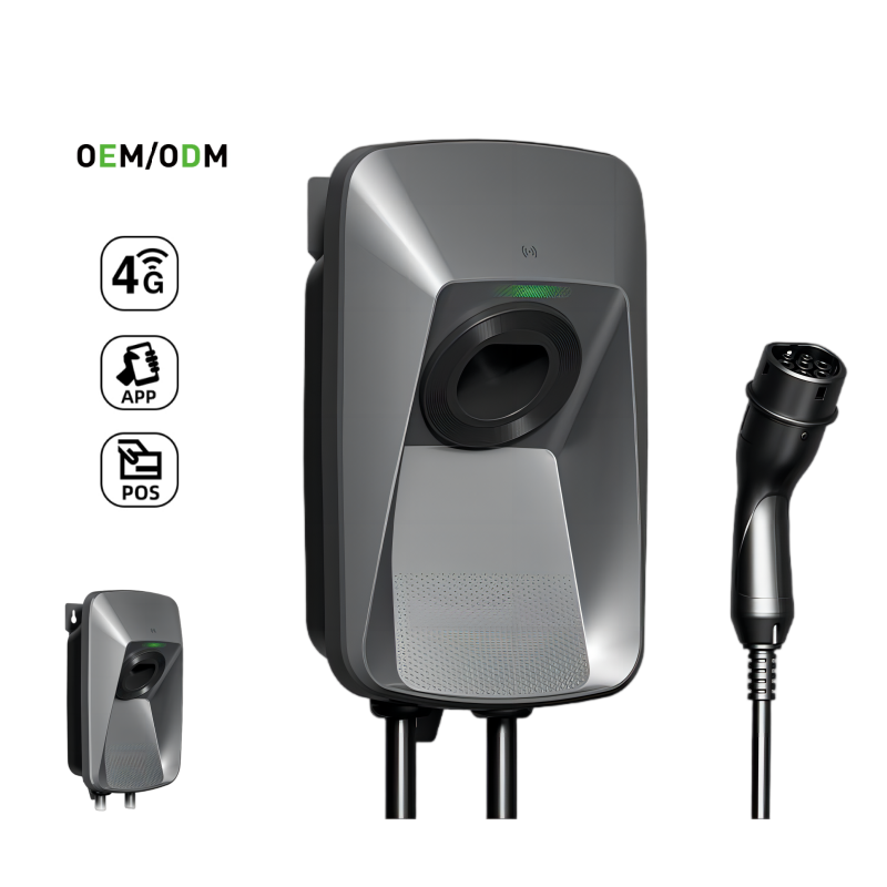 LED Status AC One Phase EV Charger CE TUV Approval 22 kW Portable 7.4kW EV Charging Station with Dynamic