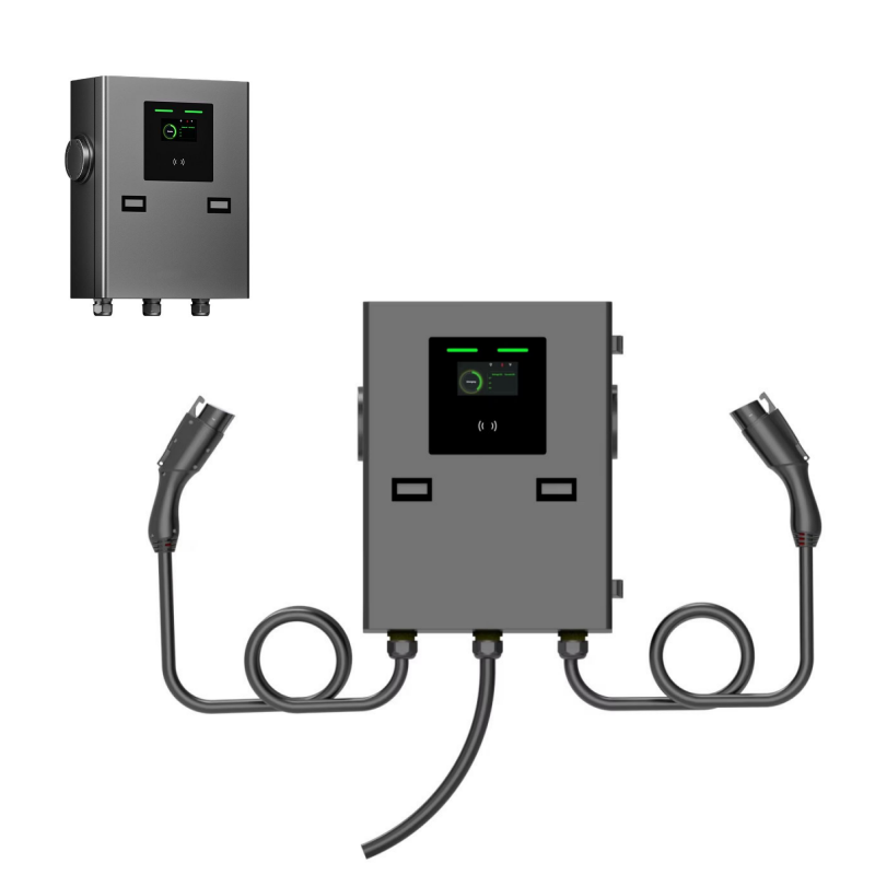 New OCPP2.0.1 AC EV Charger 14kW 22kW 44kW Wall-mounted Commercial EV Charger Station Type 2 Plug Fast Charging Socket