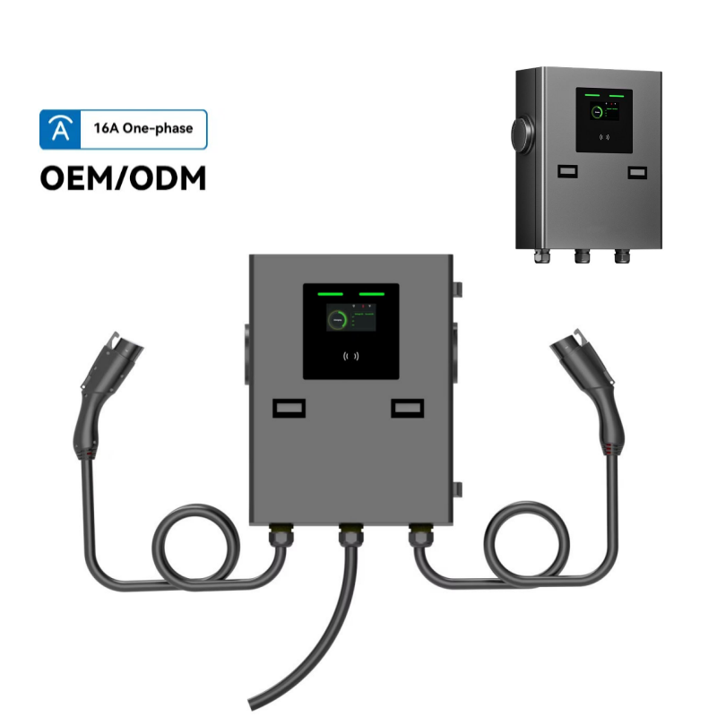 New OCPP2.0.1 AC EV Charger 14kW 22kW 44kW Wall-mounted Commercial EV Charger Station Type 2 Plug Fast Charging Socket