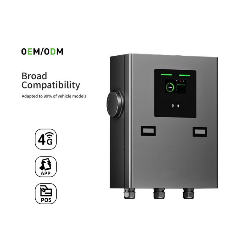 New OCPP2.0.1 AC EV Charger 14kW 22kW 44kW Wall-mounted Commercial EV Charger Station Type 2 Plug Fast Charging Socket