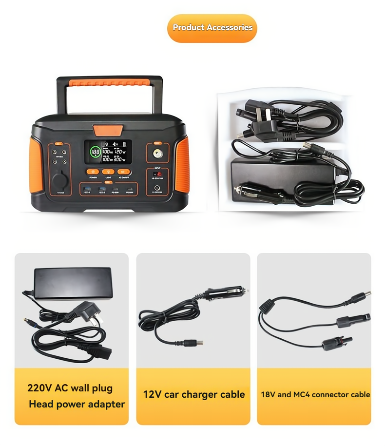 300W Portable Power Station Storage Portable Energy Solar Energy Generator Support USB Quick Charging for Outdoor Home