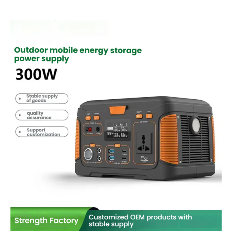 300W Portable Power Station Storage Portable Energy Solar Energy Generator Support USB Quick Charging for Outdoor Home