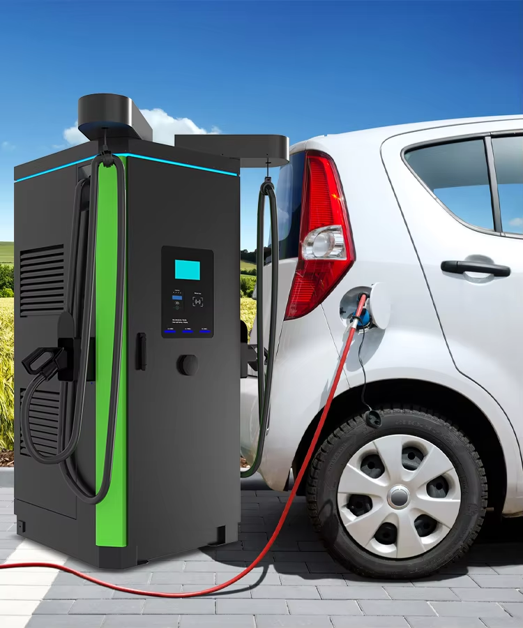 Commercial 80kW~300kW TUV Dual Mode Fast Charger System Dual Gun CCS2 Rapid EV Charging Stations With POS APP