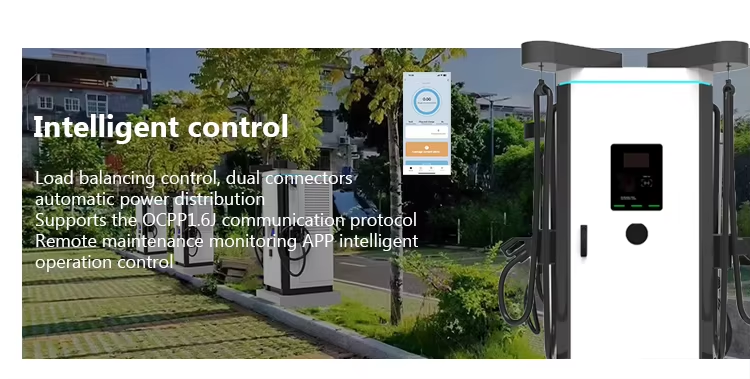 Commercial 80kW~300kW TUV Dual Mode Fast Charger System Dual Gun CCS2 Rapid EV Charging Stations With POS APP