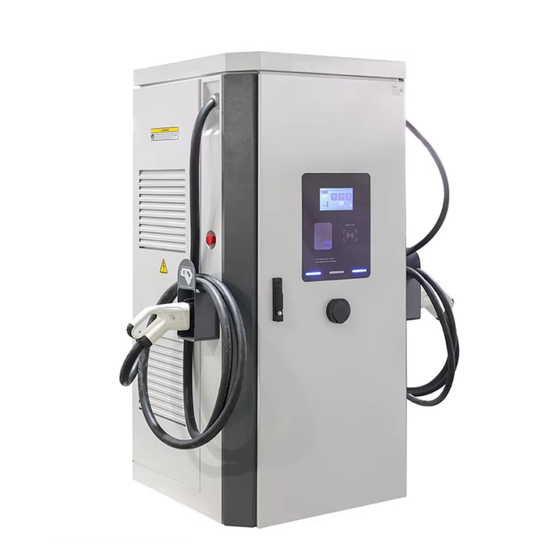 Commercial 80kW~300kW TUV Dual Mode Fast Charger System Dual Gun CCS2 Rapid EV Charging Stations With POS APP