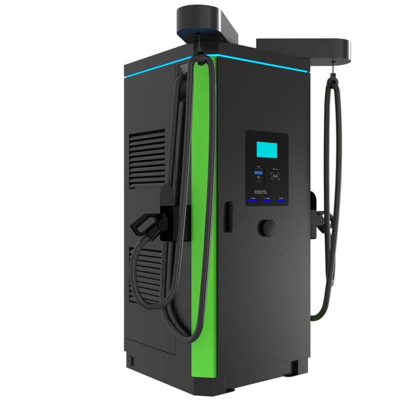 Commercial 80kW~300kW TUV Dual Mode Fast Charger System Dual Gun CCS2 Rapid EV Charging Stations With POS APP