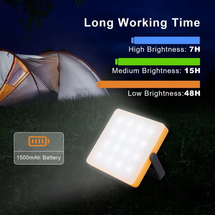 High Quality Outdoor LED Solar Camping Lantern Portable Rechargeable IPX4 Waterproof Flashlight Battery Powered Emergency Lights