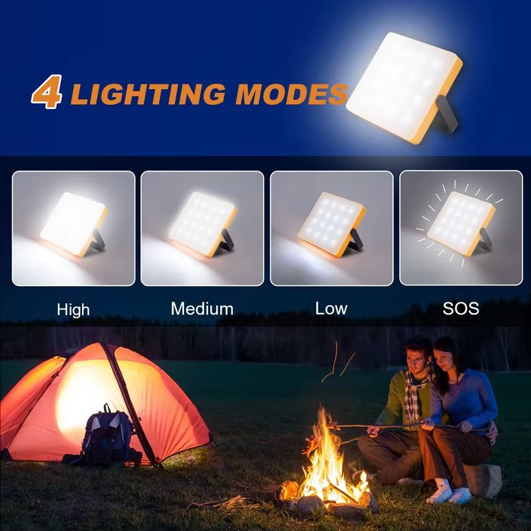 High Quality Outdoor LED Solar Camping Lantern Portable Rechargeable IPX4 Waterproof Flashlight Battery Powered Emergency Lights