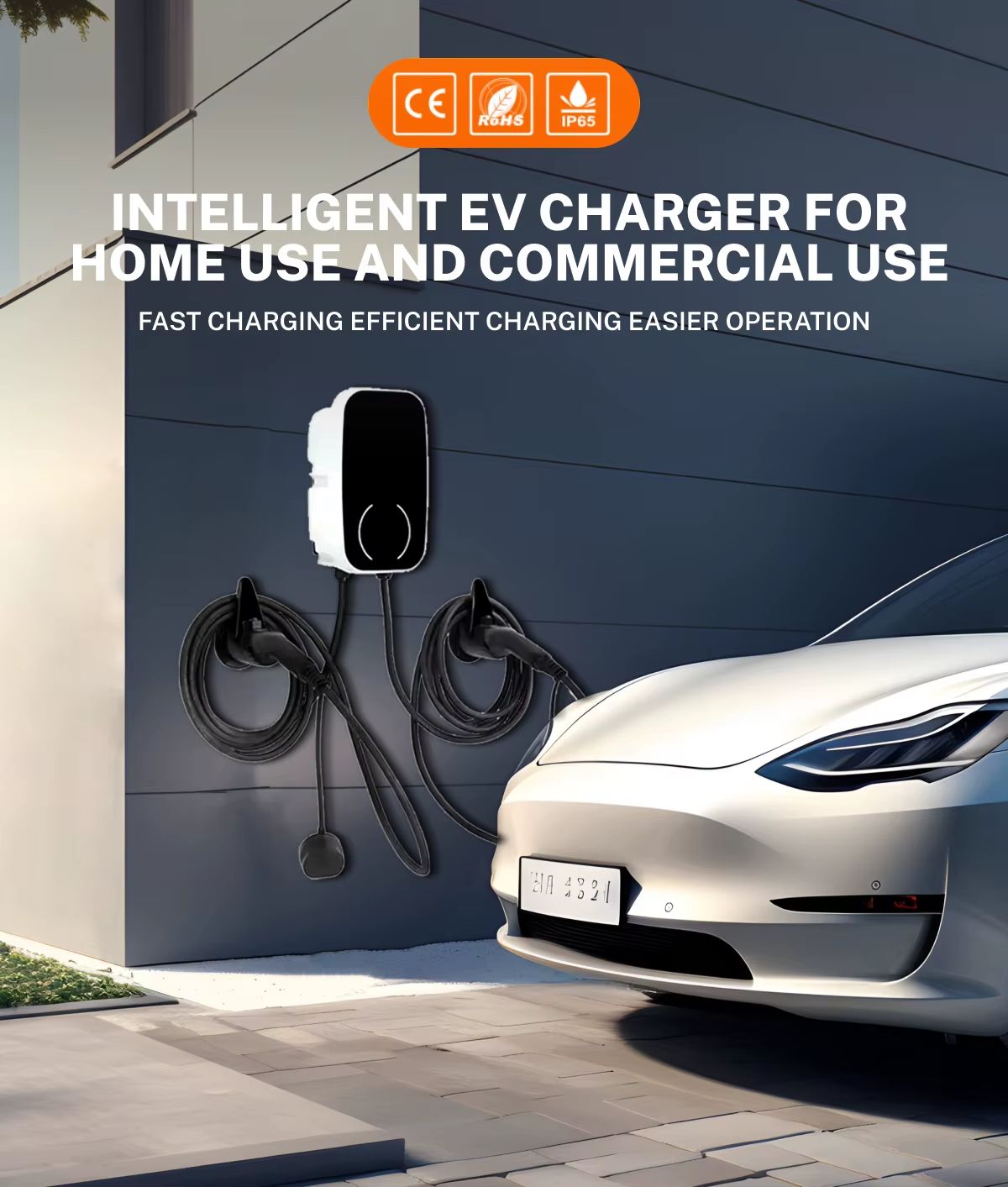Portable Home Fast EV Charger | 7.4KW/22KW | Tuya App Control