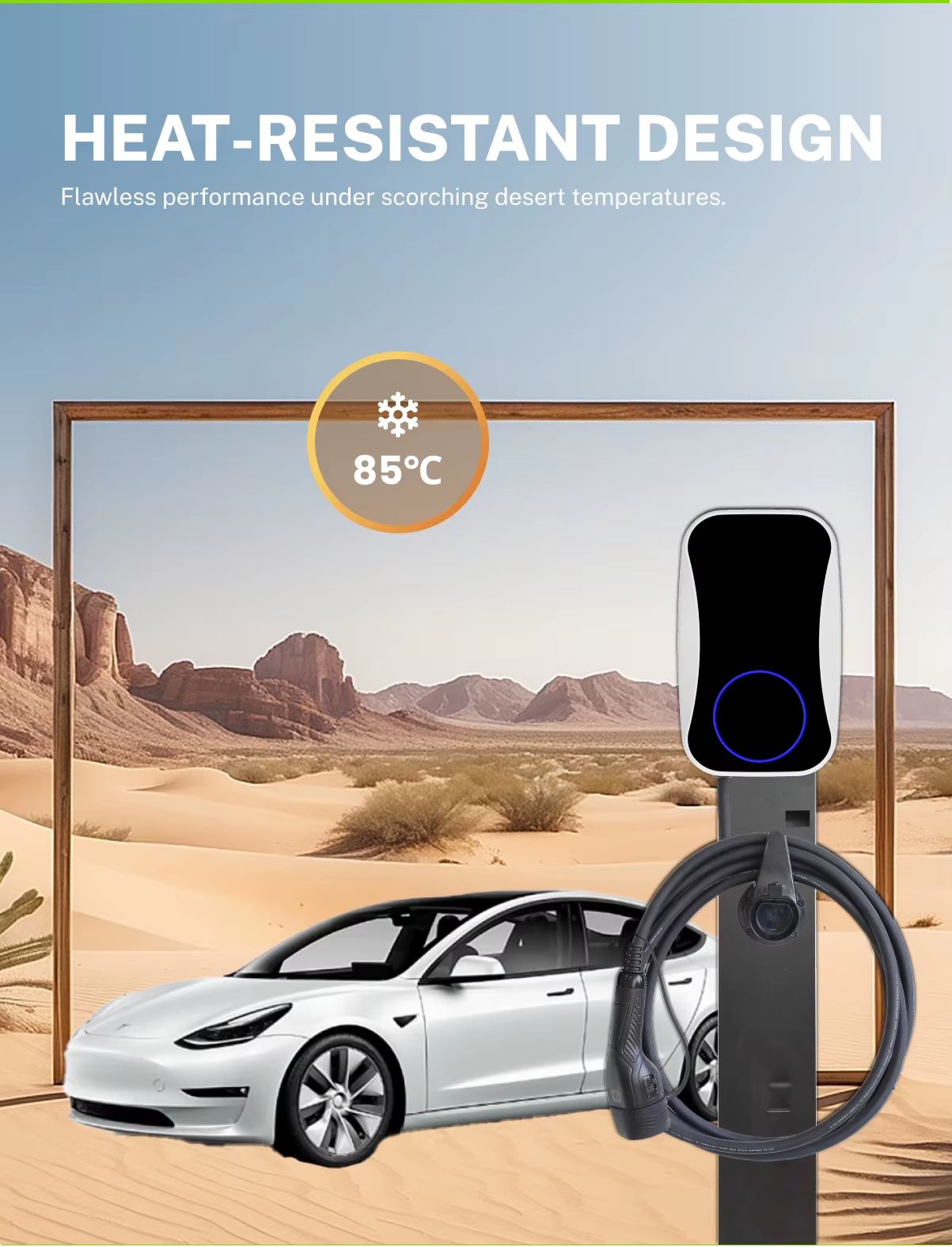 Portable Home Fast EV Charger | 7.4KW/22KW | Tuya App Control
