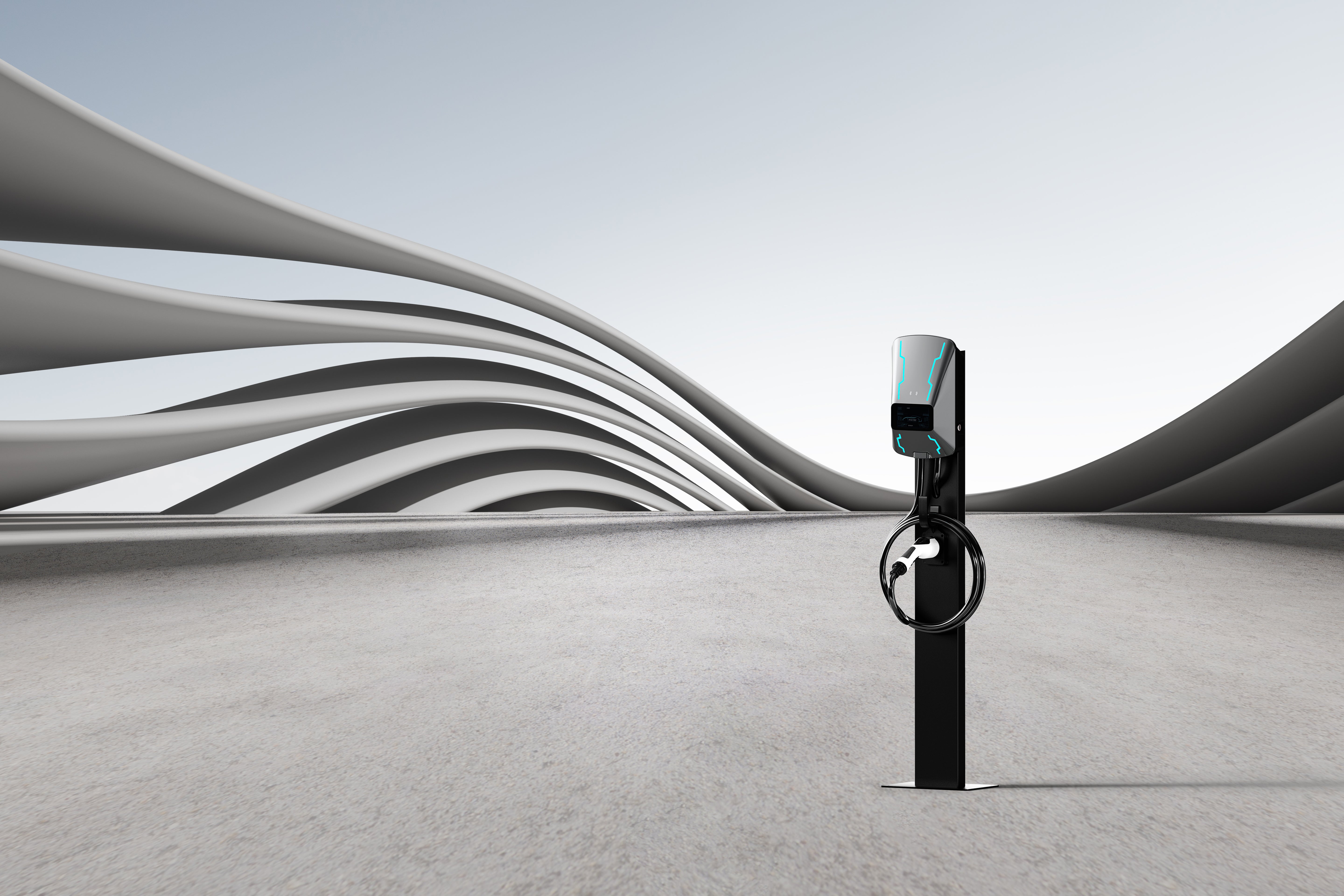 OEM Custom 32A Single Phase 7KW Intelligent Voice-Controlled Charging Station Wallbox Electric Vehicle Ev IP55 Safe Charger