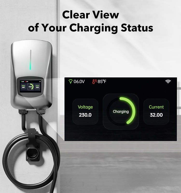 OEM Factory APP Voice Control 32A 7kW Type 2 Ev Fast European Standard Car Electric Charger Station