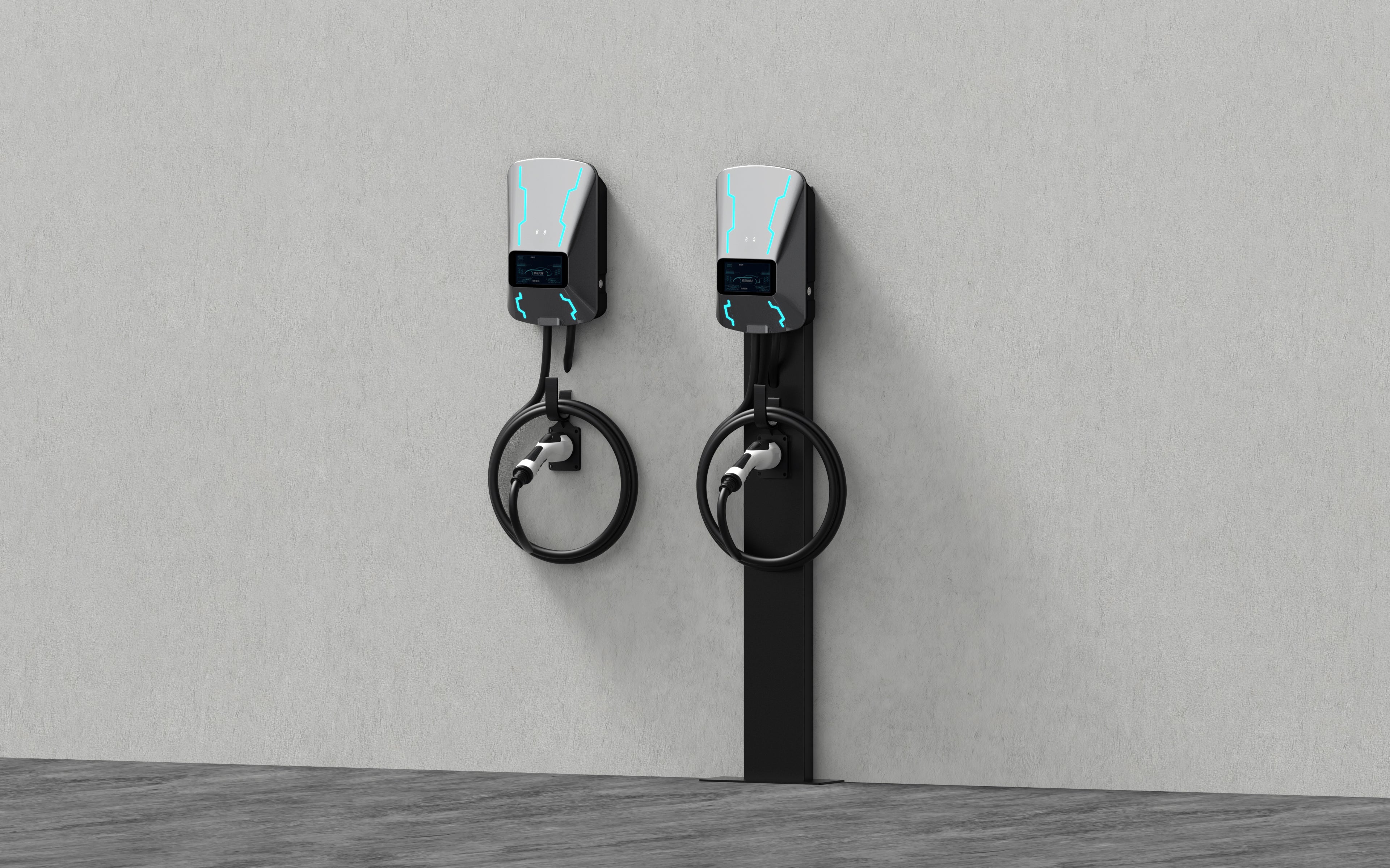 OEM Custom 32A Single Phase 7KW Intelligent Voice-Controlled Charging Station Wallbox Electric Vehicle Ev IP55 Safe Charger
