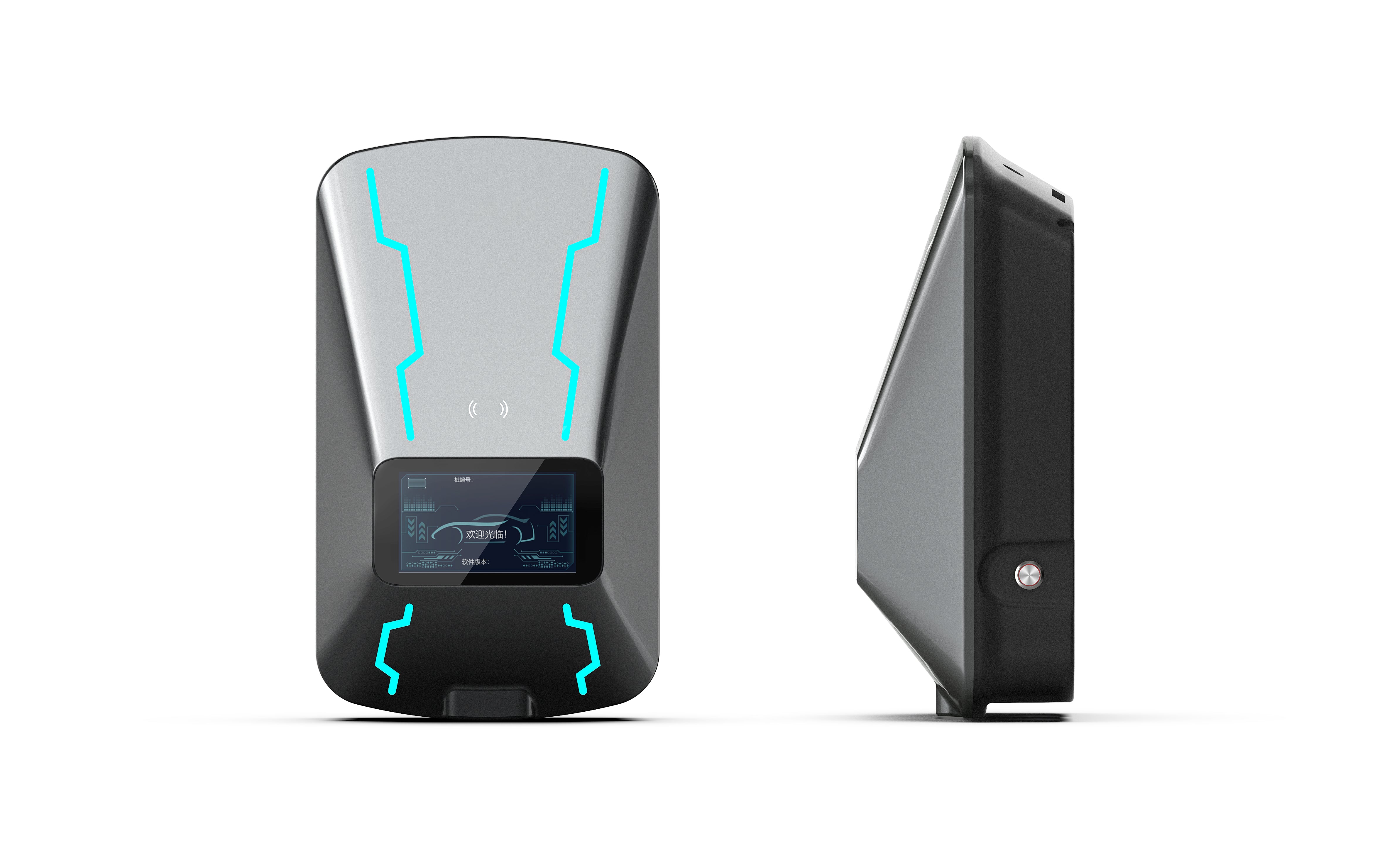OEM Custom 32A Single Phase 7KW Intelligent Voice-Controlled Charging Station Wallbox Electric Vehicle Ev IP55 Safe Charger
