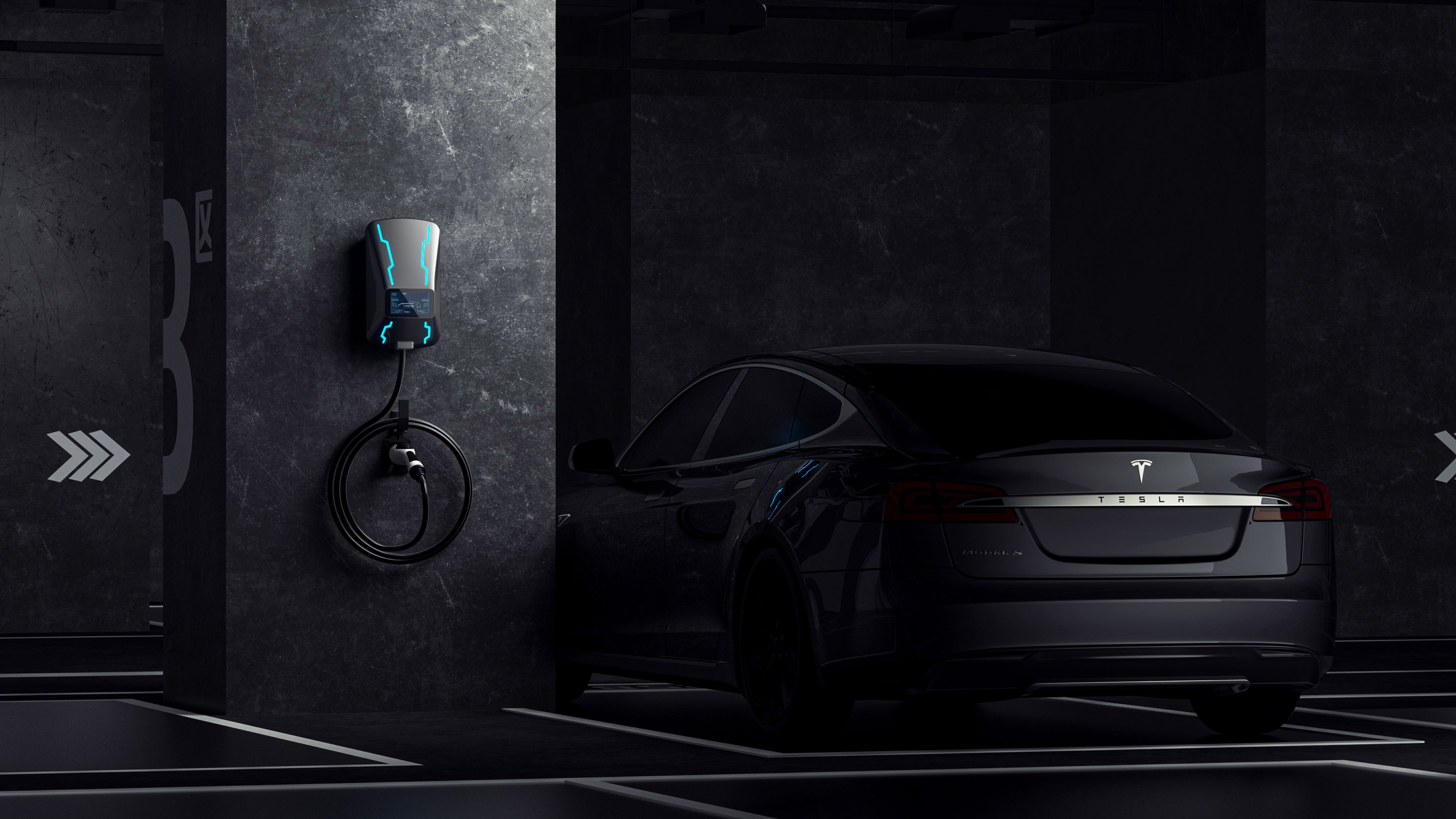 OEM Custom 32A Single Phase 7KW Intelligent Voice-Controlled Charging Station Wallbox Electric Vehicle Ev IP55 Safe Charger