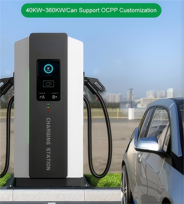 SUNSPIRE 60/80/120/160/180/240kW Commercial Electric Car Charger Fast DC Charge Station Floor-Mounted CCS1 CCS2 GBT for Business EV Charging
