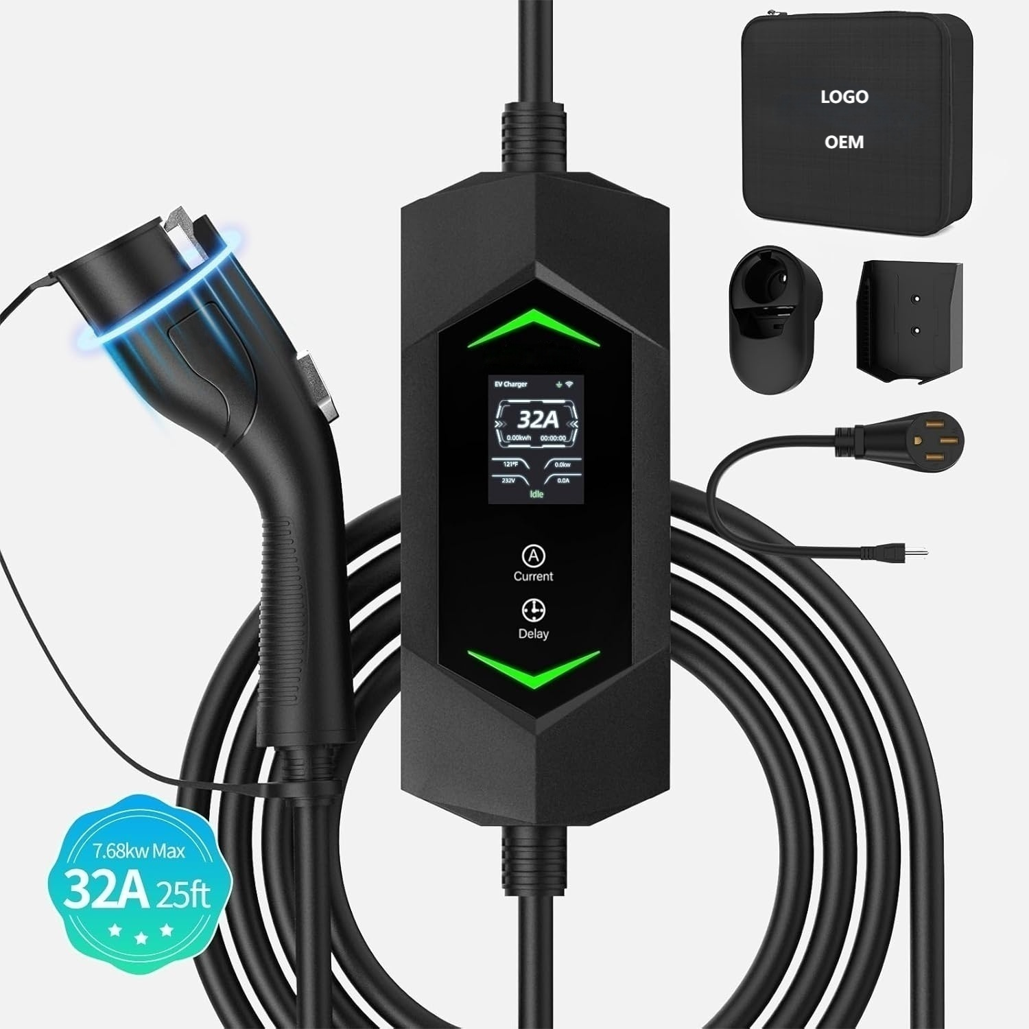 DXB5 Portable EV Charger (CCS2) | 3.5KW / 7KW / 11KW / 22KW | Tuya App Optional