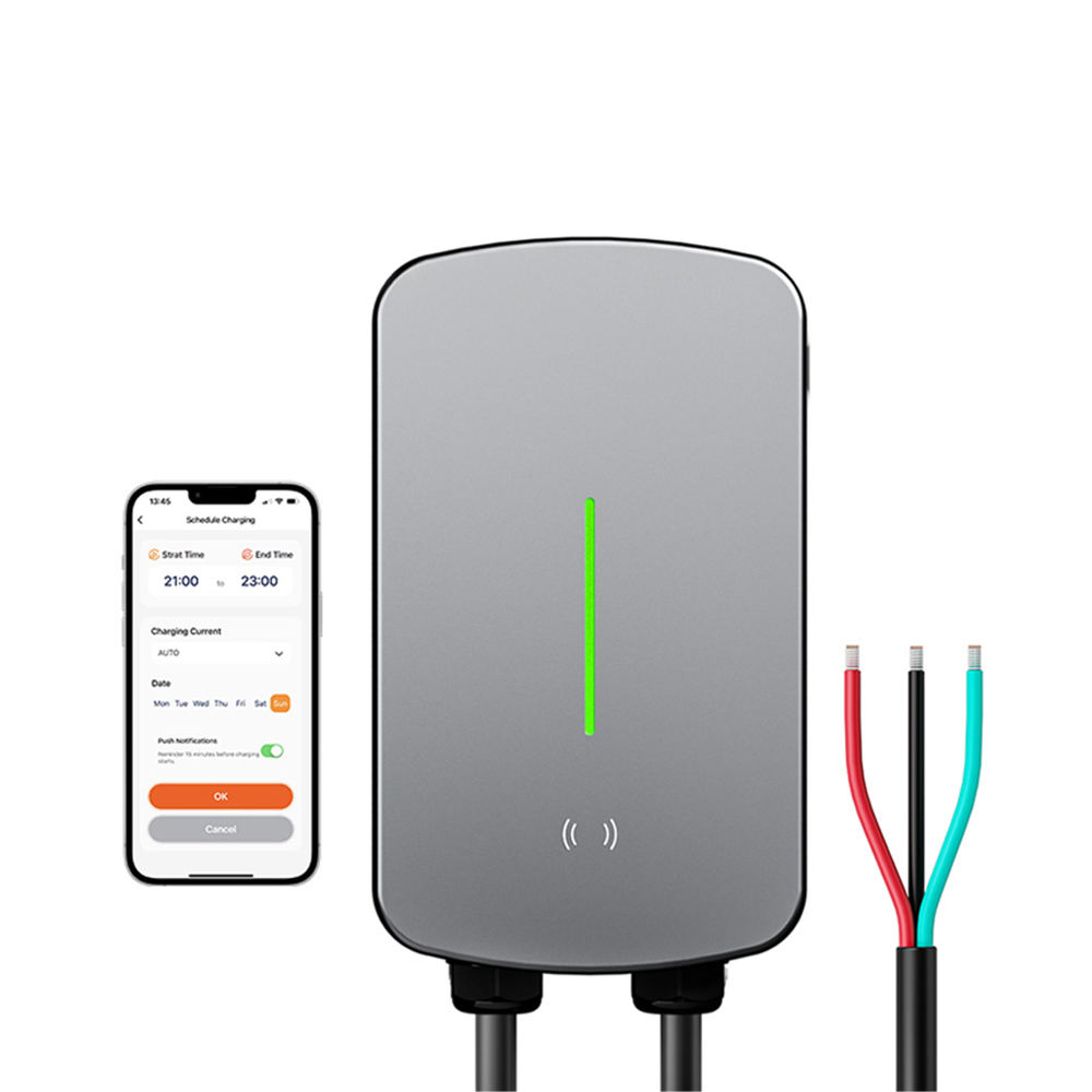 32A 3 Phase 7kW/22kW Portable EV Home Electric Car Charger New Condition Wall-Mounted Charging Station