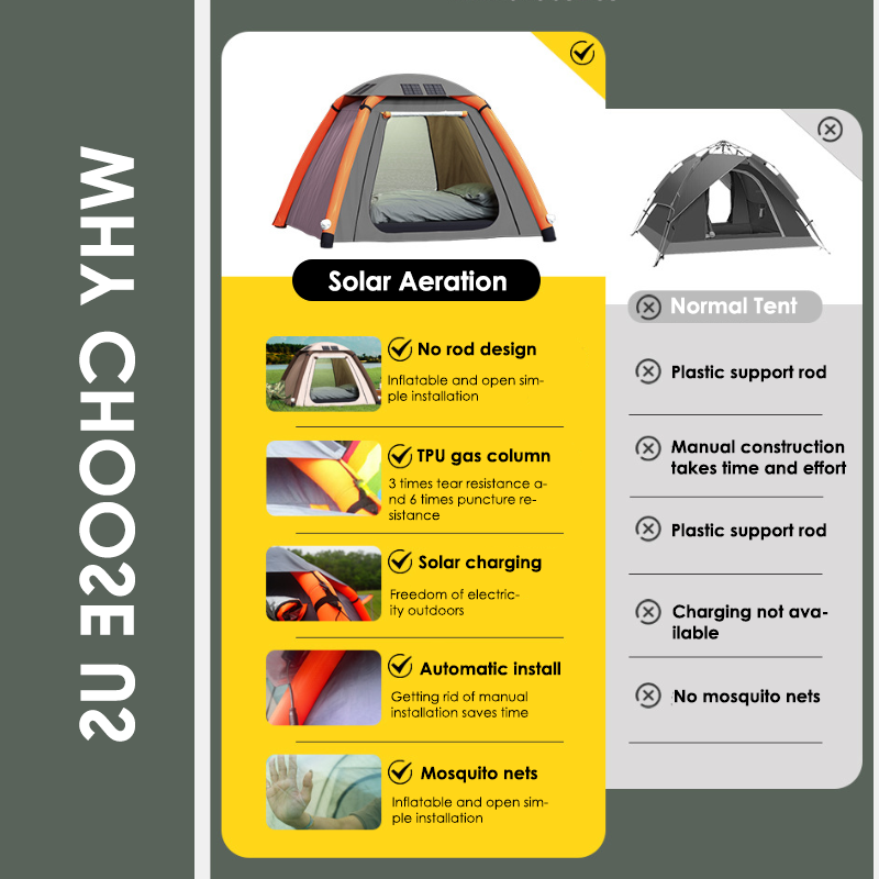 120W Automatic Inflatable Solar Tent