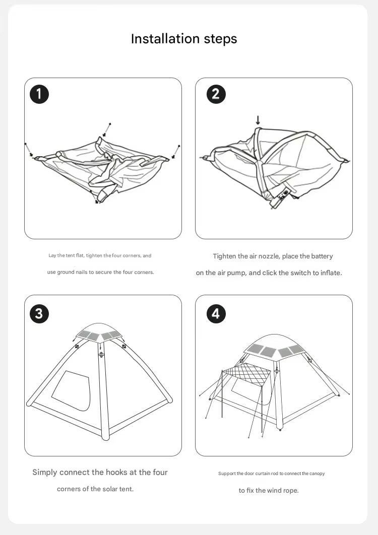 120W Automatic Inflatable Solar Tent