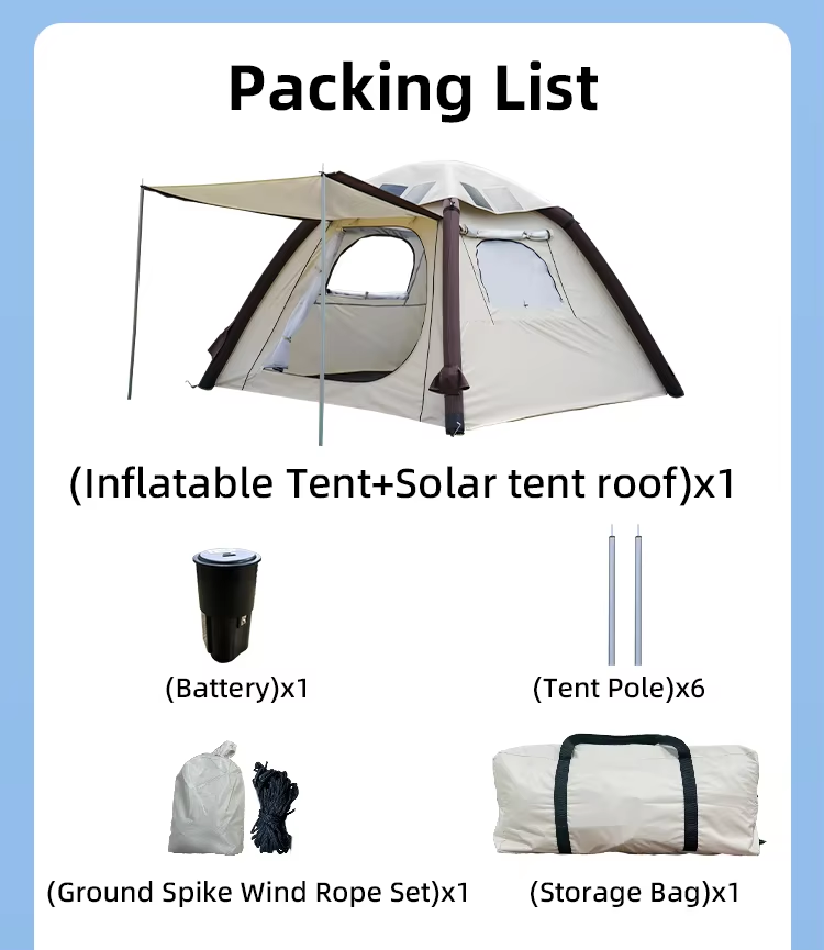 52W Automatic Inflatable Solar Tent
