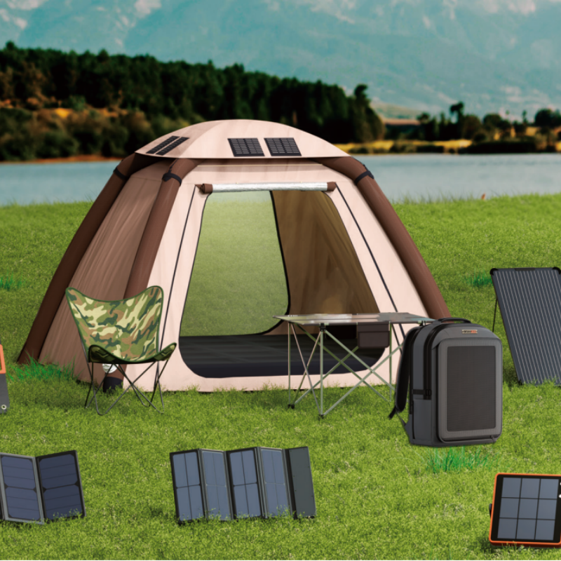 52W Automatic Inflatable Solar Tent