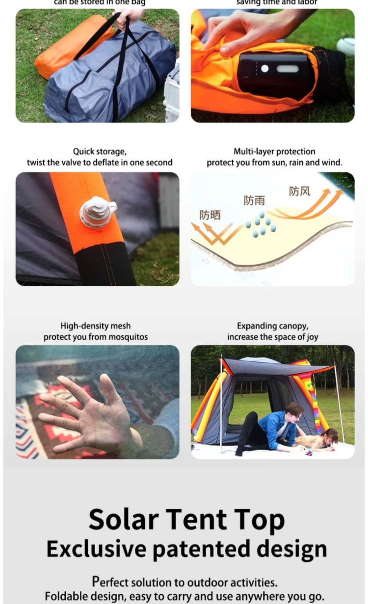 52W Automatic Inflatable Solar Tent