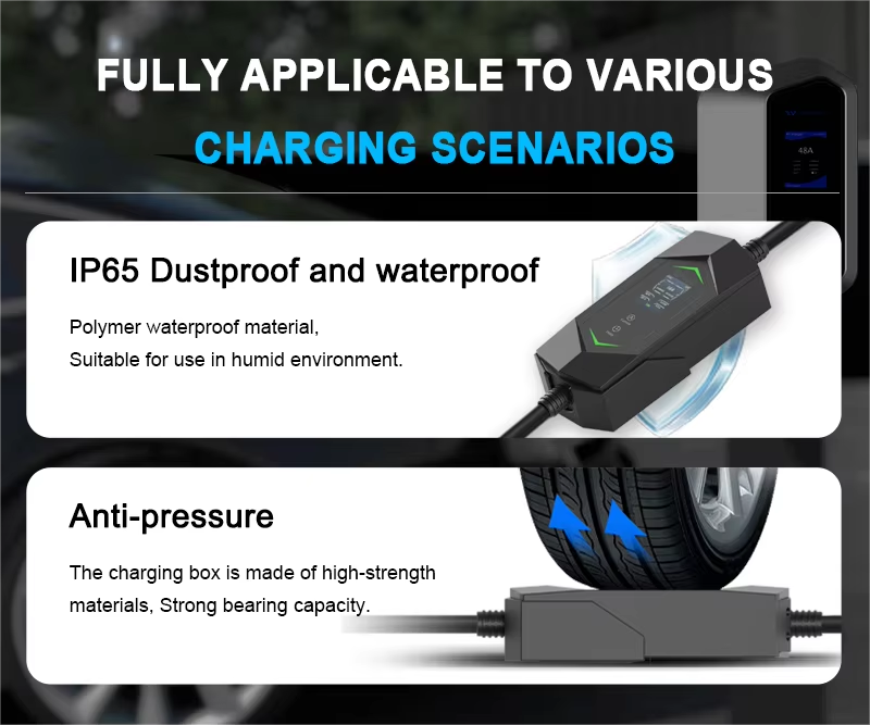 Hot Sale high power home use 3.5KW 7kw 11KW 22KW  type 2 portable ev charger charging station 32A ev Ac fast charging
