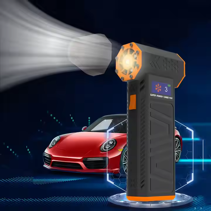 Mini Jet Turbo Fan Blower 130000RPM Adjustable Speed Portable LED Light Handheld Cordless  Snow Blower Fan for Keyboard and Car