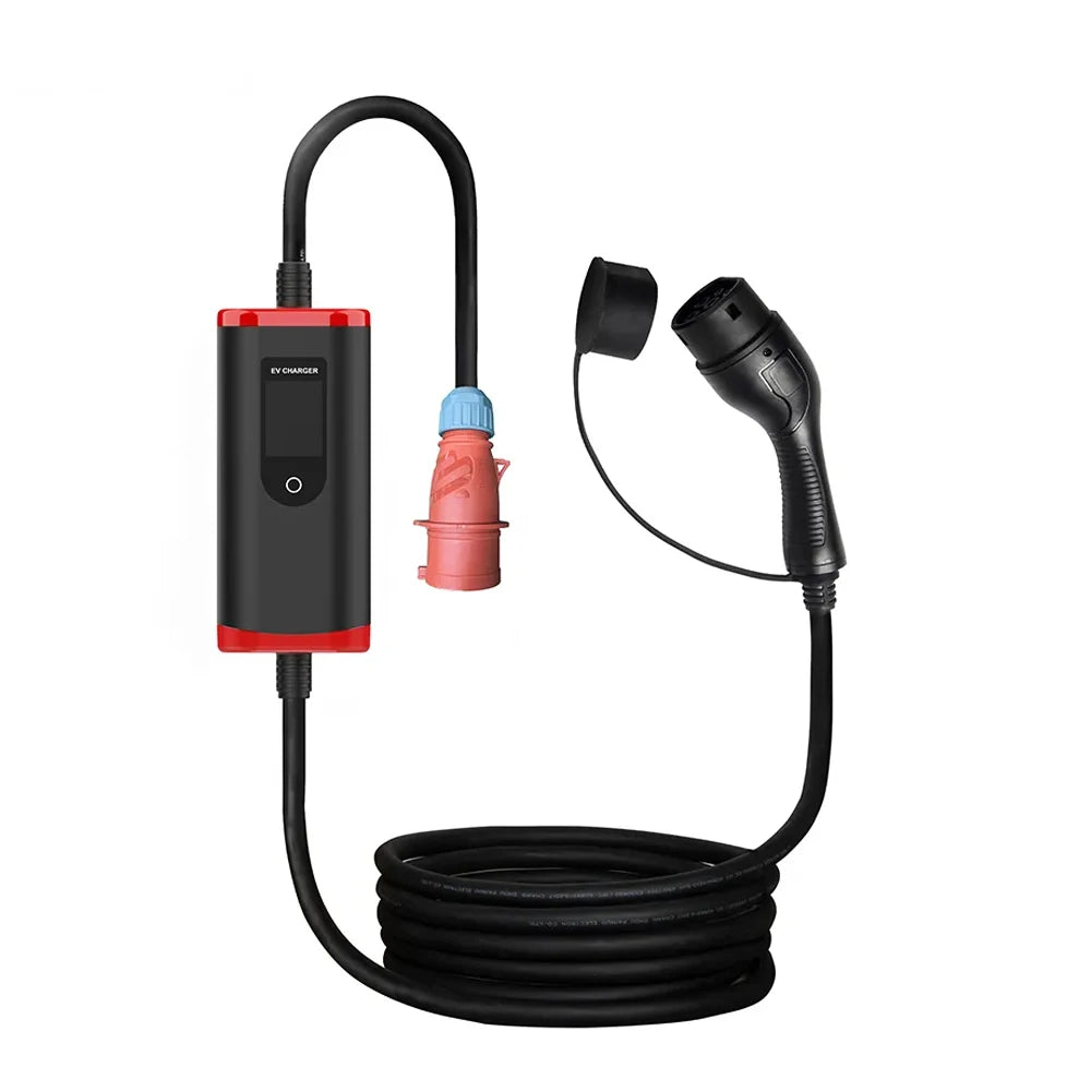 SUNSPIRE Portable 3.5kw 11kw 22kw EV Charger Ac Electric Car  Ev Charging Station Charger Type1/Type 2/GBT 5 meters cable