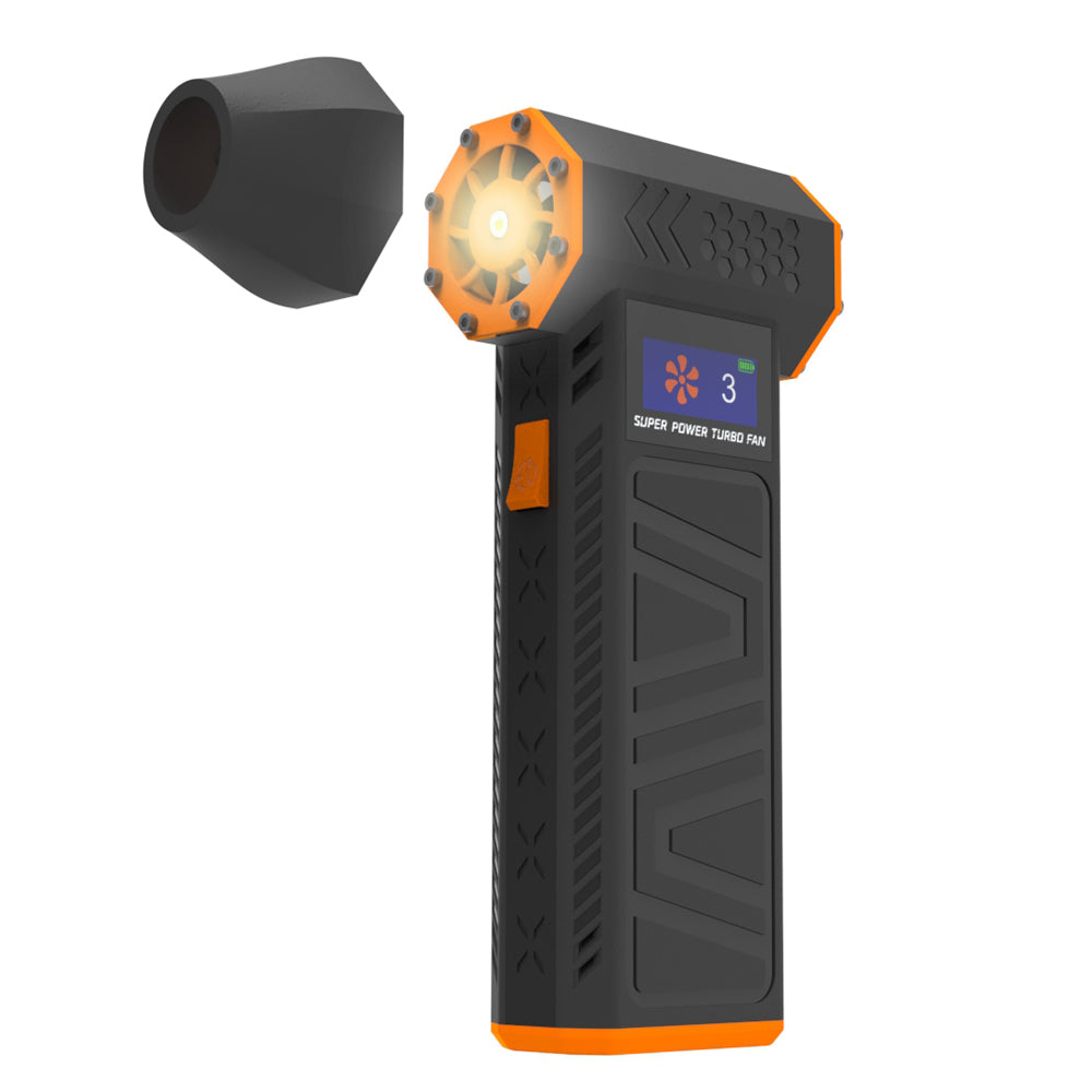 Mini Jet Turbo Fan Blower 130000RPM Adjustable Speed Portable LED Light Handheld Cordless  Snow Blower Fan for Keyboard and Car