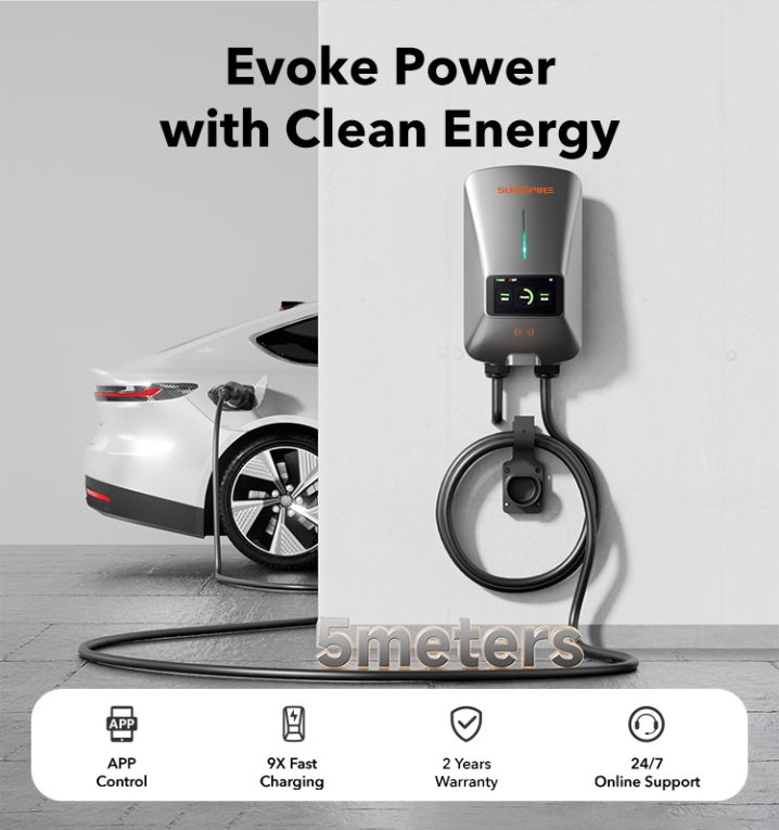 Sunspire China Home Use Wholesale Type2 ev charger Indoor and outdoor installation BYD BMW Tesla 7KW 22KW 32A Electric Ev Charger Station
